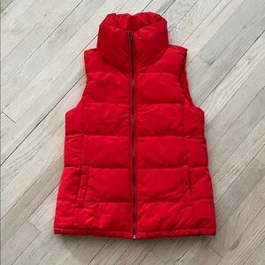 Old Navy Red Quilted Puffer Vest